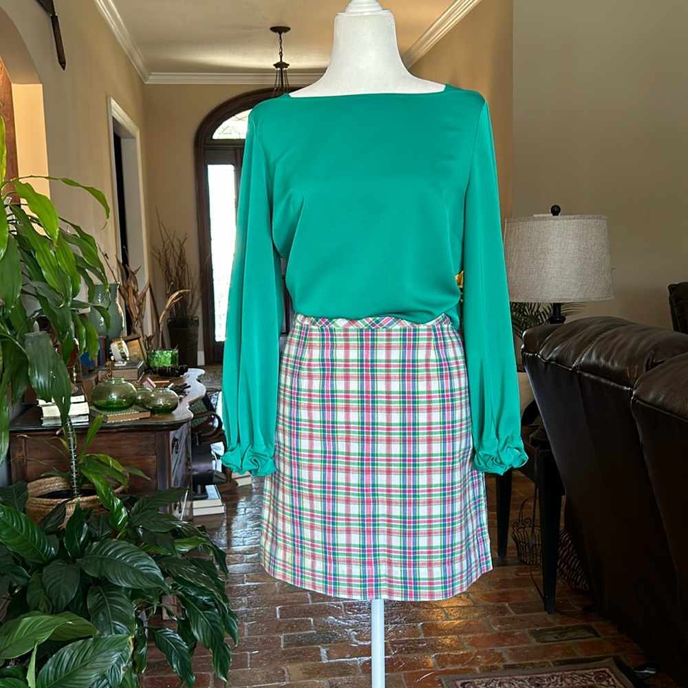 Tommy Hilfiger pastel plaid skirt sz10